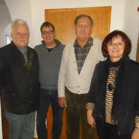 Bürgermeister Fritz Hörner, Harald Dösel, Ludwig Hertlein, Christa Naaß