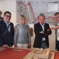 Harald Dösel, Ute Grimm (SPD-Kreisrätin), Stefan Schuster, MdL, OB Jürgen Schröppel (v. Li.)